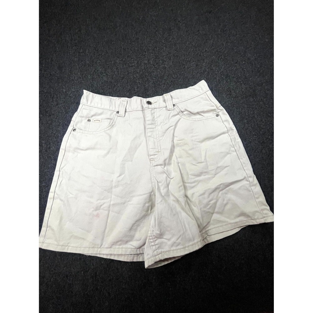 Riders Cinch Back Shorts Women's 10 White Denim High Rise Outdoor 5-Pockets